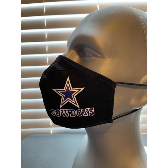 Dallas COWBOYS Face Mask with Adjustable Ear Loops - Picture 10 of 11